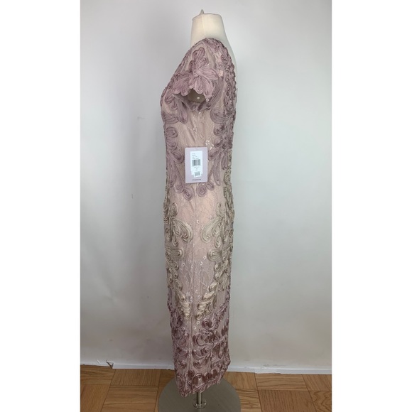 JS Collections Santiago Midi Dress In Pink Sand - Picture 5 of 8